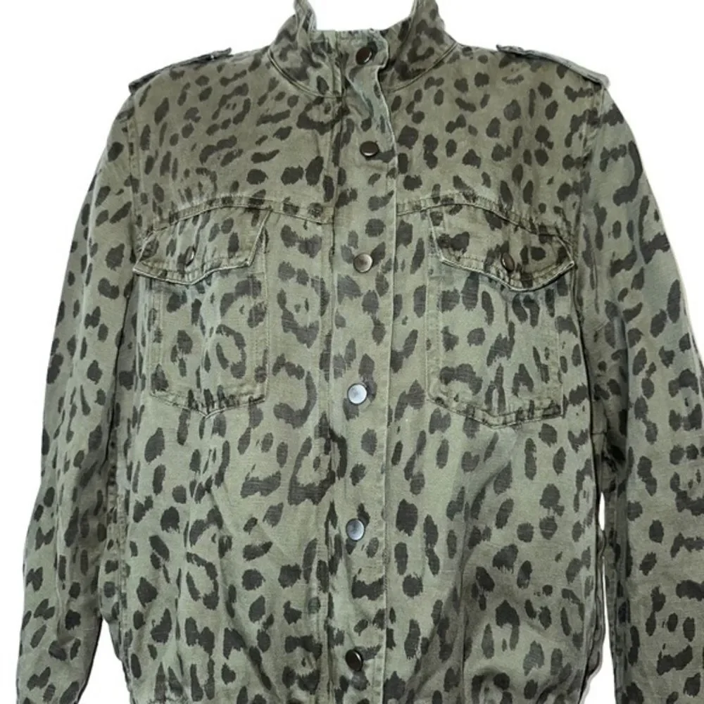 NWOT Rails Collins Utility Jacket S Animal print olive Green